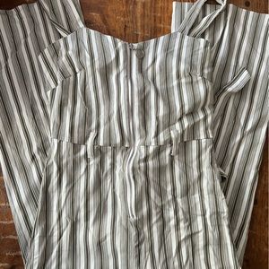 Green and White striped jumpsuit